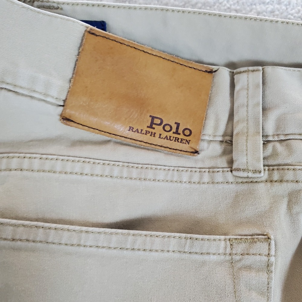 Polo Ralph Lauren Men's Jeans Size 33X30 Actually Measures 34X28 Tan - Picture 9 of 15